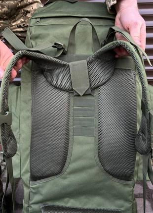 Тактичний великий армійський рюкзак 120 літрів олива3 фото
