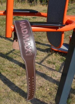 Пояс для тяжелой атлетики madmax mfb-246 full leather кожаный chocolate brown xl7 фото