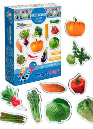 Магнитные игры magdum, vegetables, набор магнитов овощи