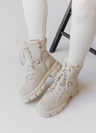 Светло-бежевые зимние ботинки - сочетание тепла и стиля в холодный сезон ❄️