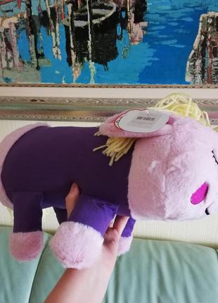Подушка іграшка єдиноріг тигрес фіолетовий