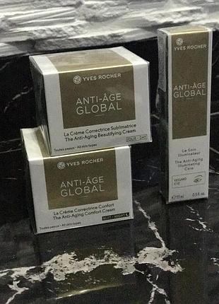 Набір кремів ів роше анти аж глобаль yves rocher anti age global