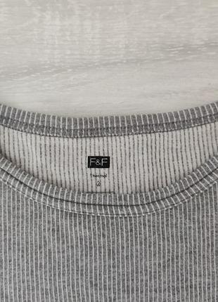 Лонгслив термокофта теплая дышащая батник с начесом с вискозой поддева thermal f&amp;f