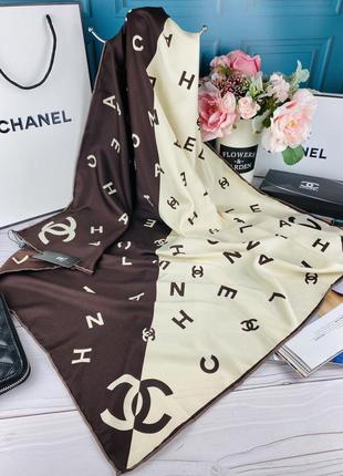 Шелковый платок в стиле шанель chanel