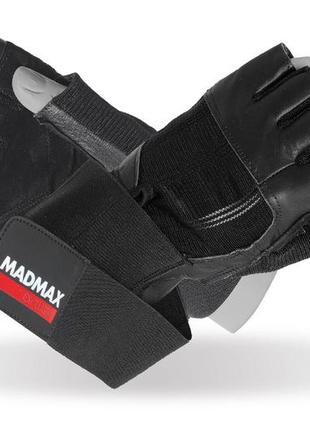 Рукавички для фітнесу та важкої атлетики madmax mfg-269 professional exclusive black m
