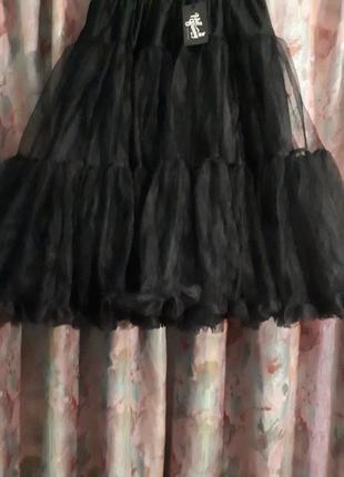Новая фирменная суперпишня черная юбка в кукольном стиле hell bunny 🖤.4 фото