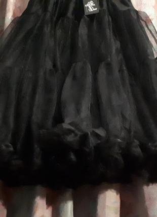Новая фирменная суперпишня черная юбка в кукольном стиле hell bunny 🖤.3 фото