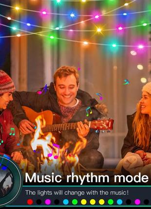 Розумна гірлянда 5 м bluetooth 50 led rgb світлодіодна гірлянда з керуванням із телефона