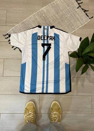 Футбольна футболка adidas аргентина deepak 7 номер