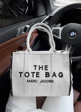 Популярная сумка белая текстиль марк джейкобс marc jacobs6 фото