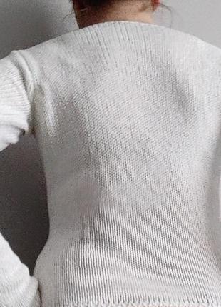 Шикарний весняний білий светр, джемпер ажурний #розвантажуюсь2 фото