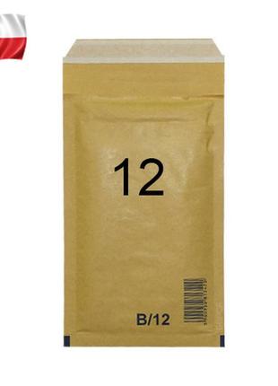 Конверт бандерольный №12 120х215 польща крафт коричневий з відривною лентой 200 шт