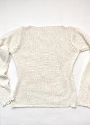 Шикарный весенний белый свитер джемпер ажурный #розвантажуюсь6 фото