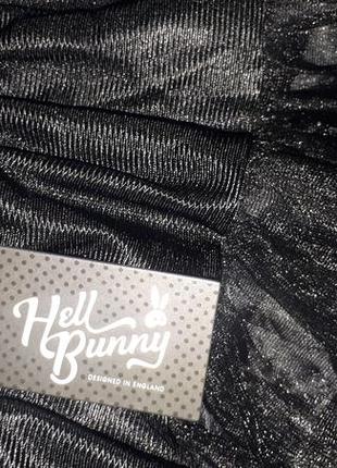 Новая фирменная суперпишня черная юбка в кукольном стиле hell bunny 🖤.7 фото