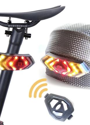 Задній габаритний велосипедний ліхтар із поворотами ly-0828 micro usb2 фото