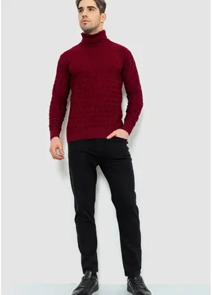 Гольф-свитер мужской, цвет бордовый, 161r6192 фото