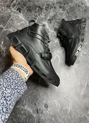 Зимние мужские ботинки black (мех) 40-41-42-44