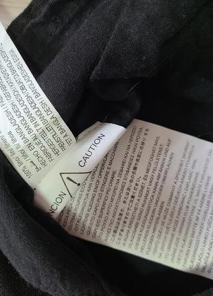 Платье сарафан черная лён открытая спина шнуровка с разрезом zara s m 5520/2736 фото