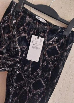 Новые бархатные велюровые брюки клёш клёши zara9 фото