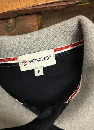 Дитяча бавовняна футболка (поло) moncler (монклер 8 років 128 см ідеал різнокольорова)6 фото