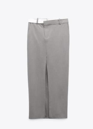 Юбка с асимметричным поясом zara xl
