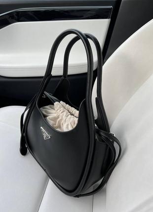 👜 женская сумка prada black6 фото