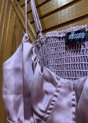 Аталасний топ пудрового кольору missguided3 фото