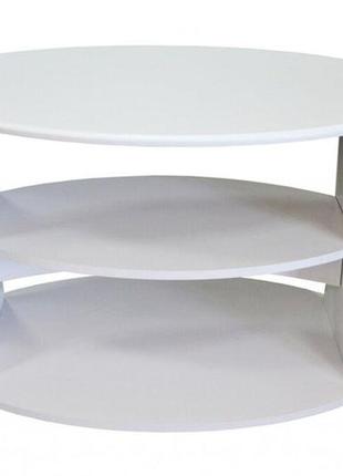 Журнальний стіл неман анжеліка білий супермат3 фото