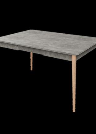 Раздвижной стол неман моно квадрат бетон/ольха5 фото