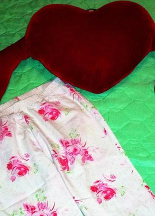 Пижамные штанишки для дома сна и отдыха в цветочный узор.5 фото