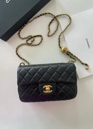 Сумка chanel стеганая square pearl crush на цепочке