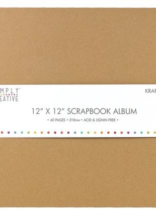 Альбом simply creative 12x12 дюймів - звичайний крафт-альбом simply creative