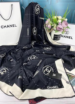 Шелковый платок в стиле chanel шанель