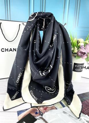 Шелковый платок в стиле chanel шанель3 фото