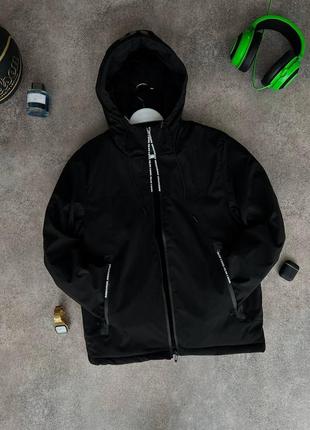 Мужская зимняя куртка черного цвета5 фото