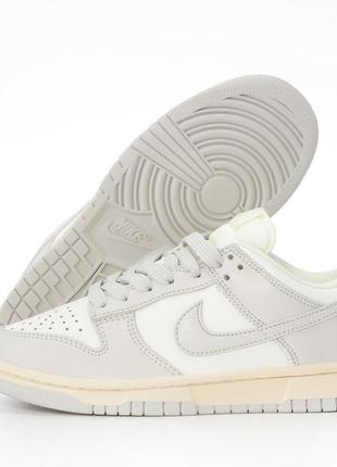 Женские кроссовки nike sb dunk low white grey4 фото