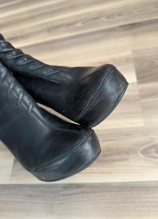 Стильные кожаные натуральные ботльоны ботинки на байке8 фото