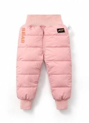 Утепленные брюки bear розовые