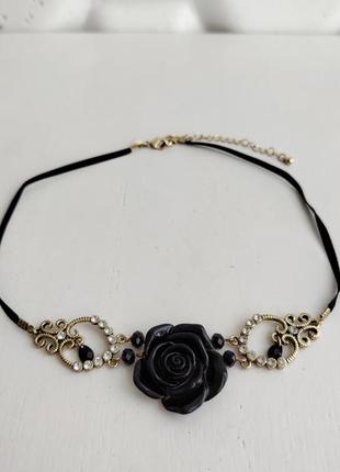 Колье украшения подвеска бижутерия роза кулон эйвон avon цепочка3 фото