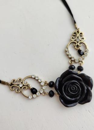 Колье украшения подвеска бижутерия роза кулон эйвон avon цепочка2 фото