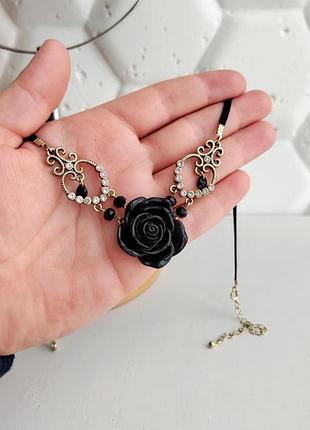 Колье украшения подвеска бижутерия роза кулон эйвон avon цепочка1 фото