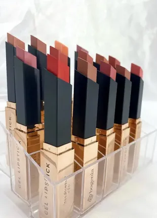 Гелева помада для губ bogenia glossiness gel lipstick к. 4156