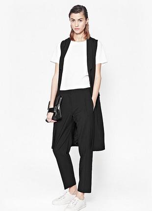 Натуральний кардиган подовжений жилет дрібний рубчик 16-18 3хл наш 50-52