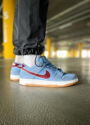 Мужские кроссовки nike sb dunk low valour blue team maroon