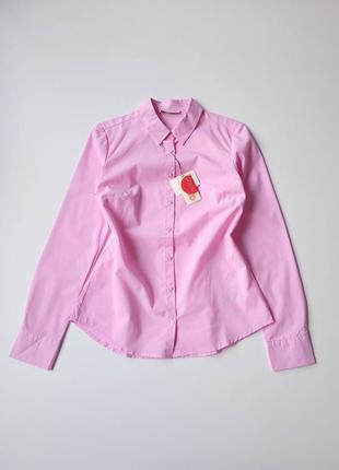 Рубашка бавоная базовая розового цвета stradivarius