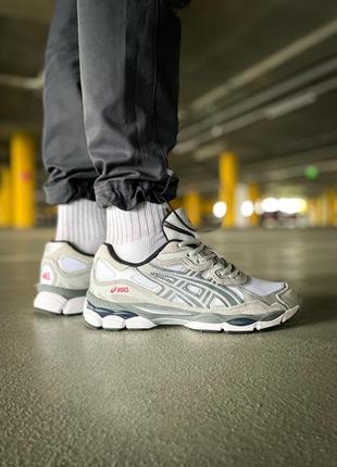 Чоловічі кросівки asics gel nyc white steel grey