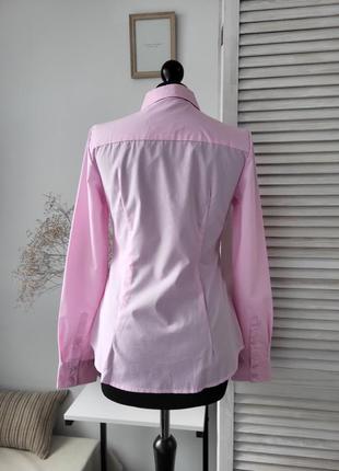 Рубашка бавоная базовая розового цвета stradivarius8 фото