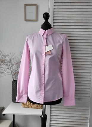 Рубашка бавоная базовая розового цвета stradivarius9 фото