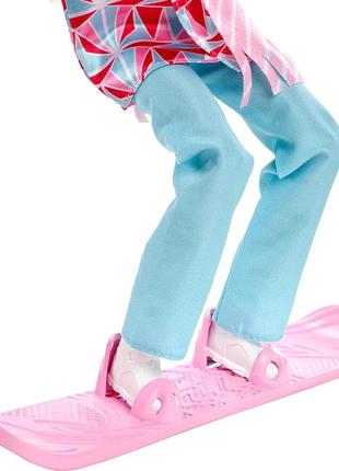 Лялька барбі блондинка на сноуборді barbie winter sports snowboarder6 фото