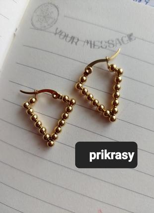 Медаль серьги конго ромб золотые слои нержавейка фораджо купить подарок медзолото